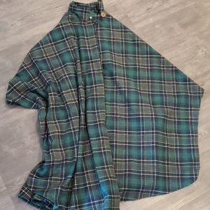 plaid tartan wool poncho